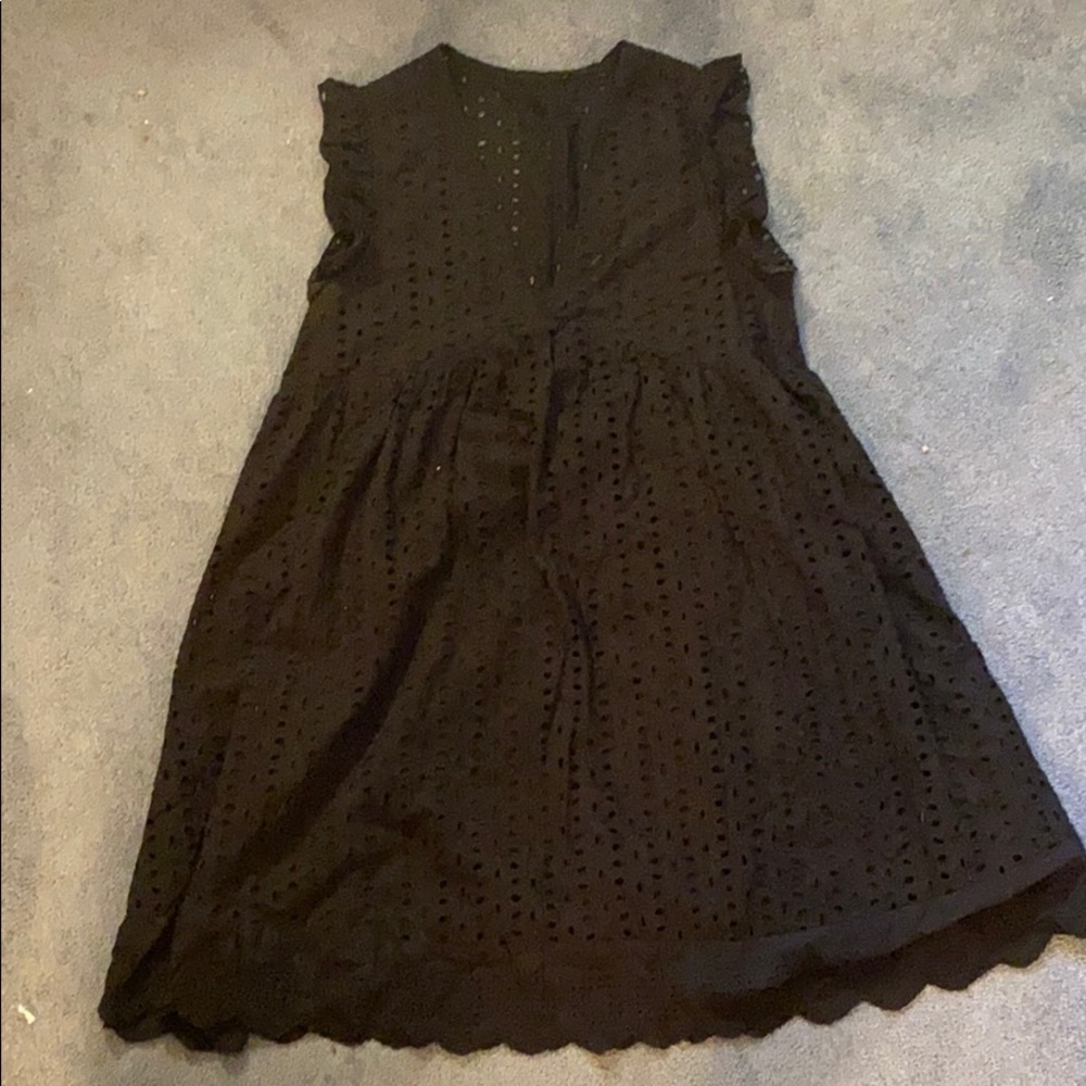Black eyelet dress